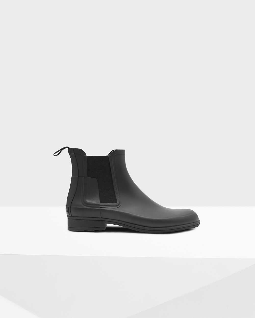 Hunter Men's Refined Slim Fit Chelsea Boots Black,RZSK02735